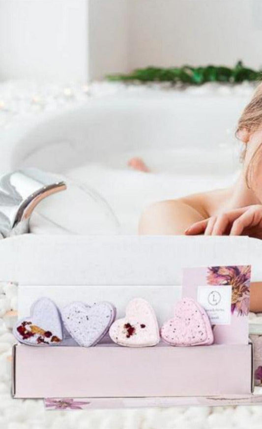 4 Heart Shaped Shower Steamers - Lavender scent by www.thehouseofblondie.com