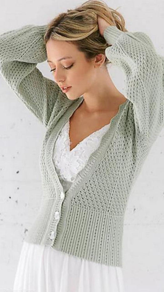 Amelia Scalloped Sage Green Cardigan by www.thehouseofblondie.com