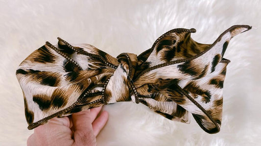 Animal Print Knotted Bow Headband by www.thehouseofblondie.com