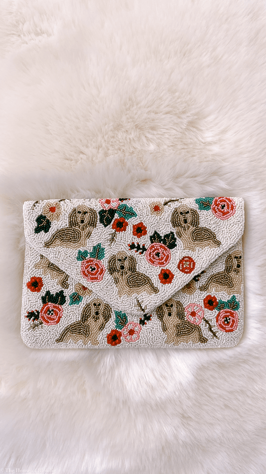 Blondie Beaded Crossbody Chain Clutch Handbag by www.thehouseofblondie.com