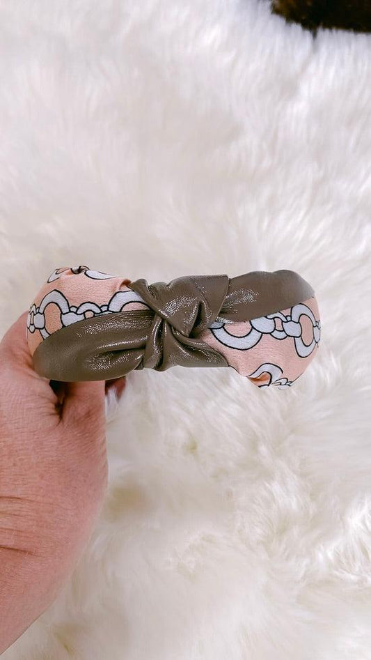 Blush Pink Taupe Headband by www.thehouseofblondie.com