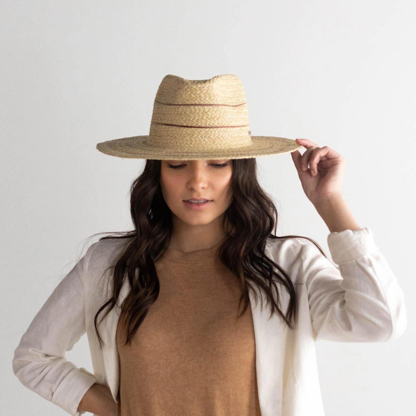 Camila Fedora - Natural with Stripes by www.thehouseofblondie.com