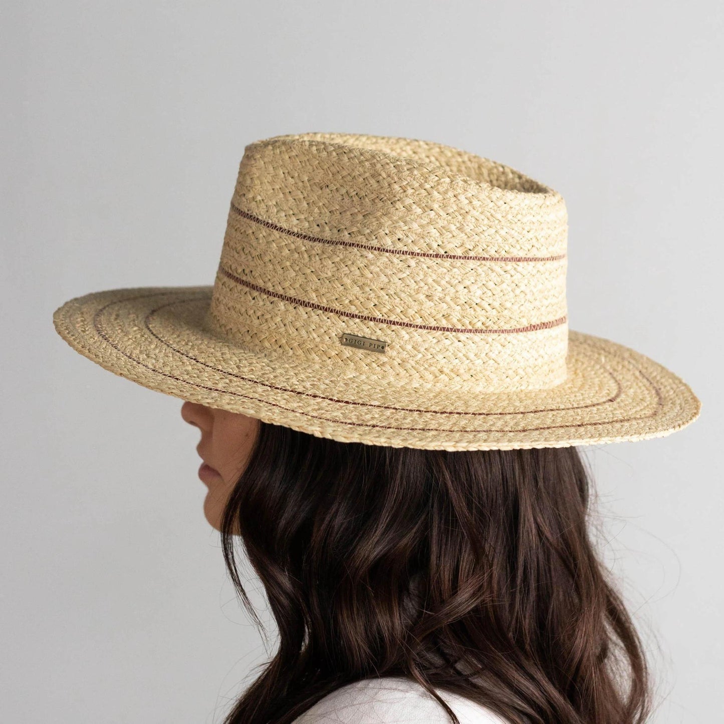 Camila Fedora - Natural with Stripes by www.thehouseofblondie.com