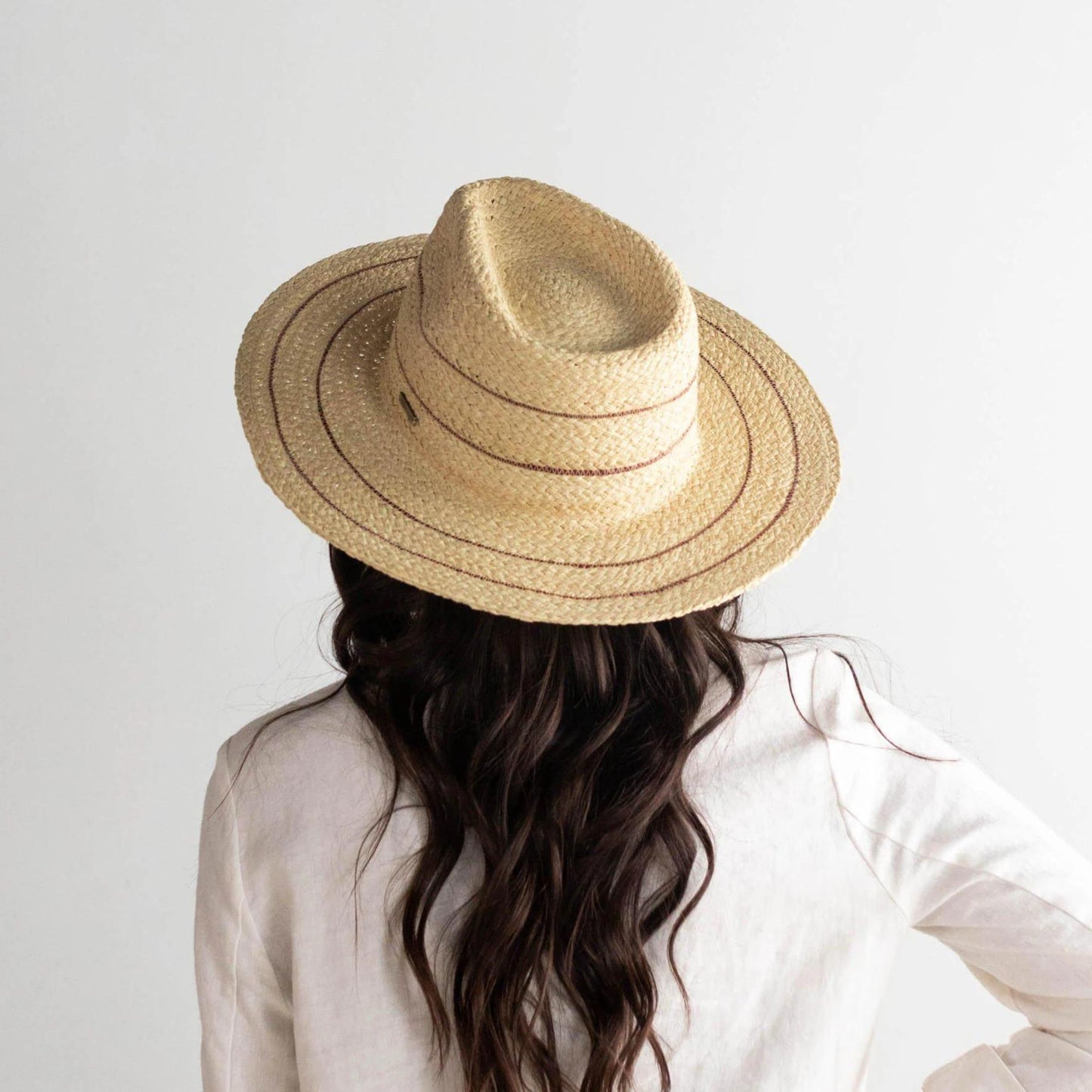 Camila Fedora - Natural with Stripes by www.thehouseofblondie.com