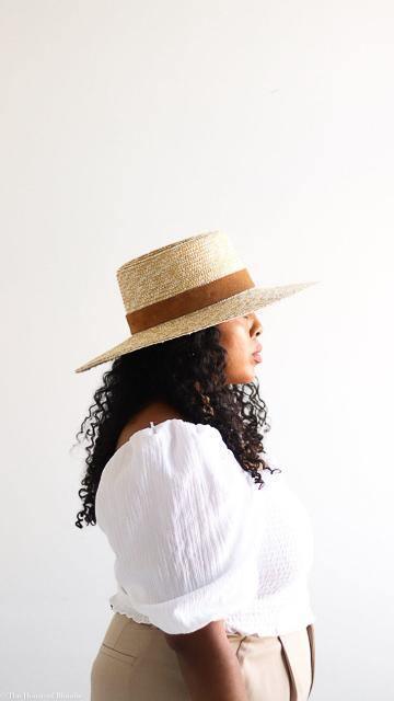 Capri Straw Boater Hat by www.thehouseofblondie.com