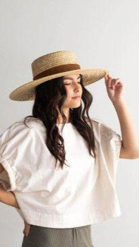 Capri Straw Boater Hat by www.thehouseofblondie.com