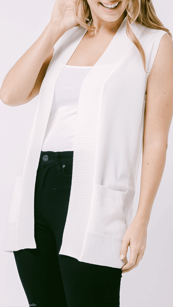 Claire Sleeveless Open Front Cardigan (3 Colorways) by www.thehouseofblondie.com