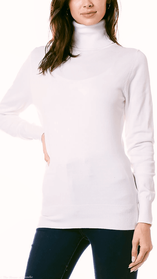 Clarissa Lightweight Long Sleeve Turtleneck Sweater (4 COLORWAYS) by www.thehouseofblondie.com