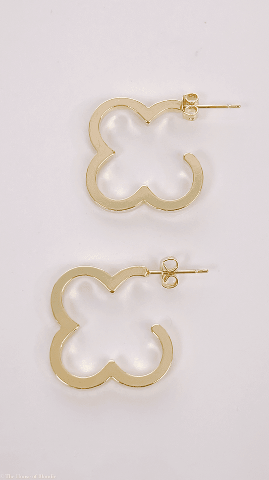 Clover Hoop Earrings (SILVER or GOLD) by www.thehouseofblondie.com