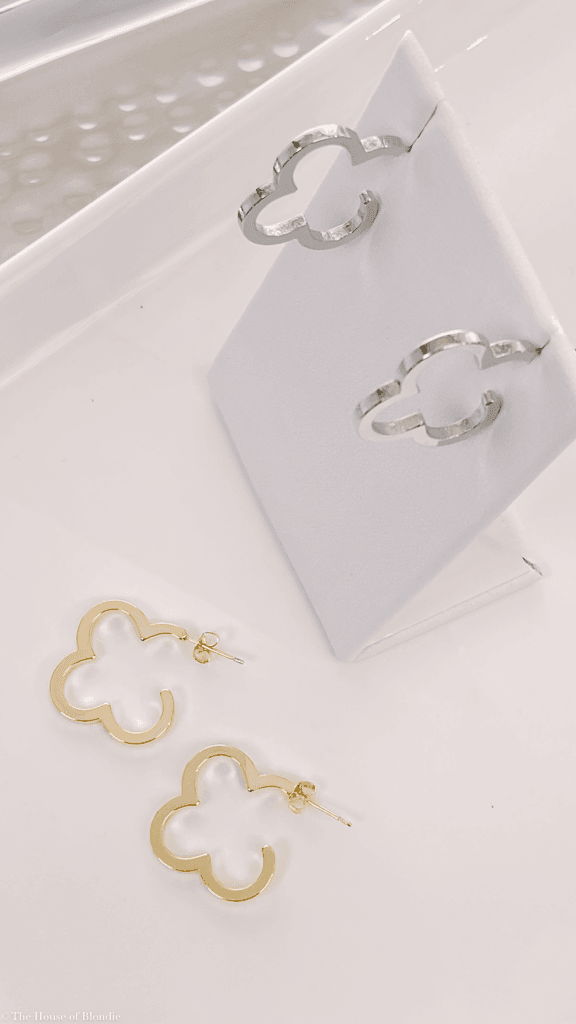 Clover Hoop Earrings (SILVER or GOLD) by www.thehouseofblondie.com