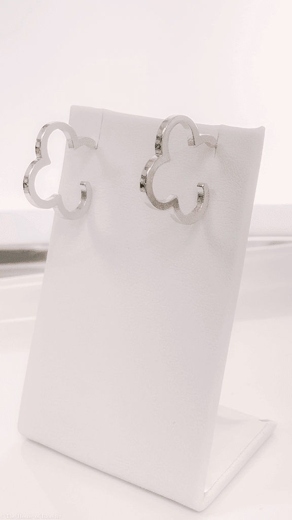 Clover Hoop Earrings (SILVER or GOLD) by www.thehouseofblondie.com