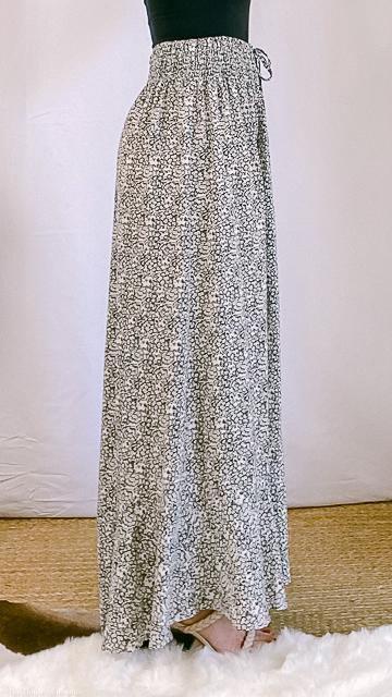 Grayson Ditsy Floral Front Slit Maxi Skirt by www.thehouseofblondie.com