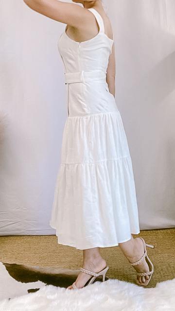 Ian Tropical Belted Sleeveless Dress by www.thehouseofblondie.com
