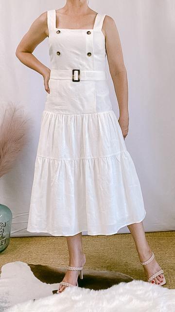 Ian Tropical Belted Sleeveless Dress by www.thehouseofblondie.com