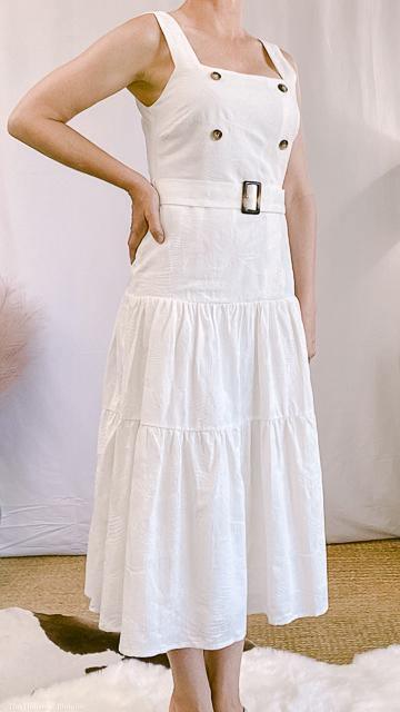Ian Tropical Belted Sleeveless Dress by www.thehouseofblondie.com