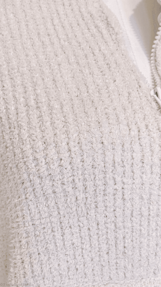 Luna Plush Pullover Zip turtleNeck Sweater with Kanga Pockets in color cream by www.thehouseofblondie.com