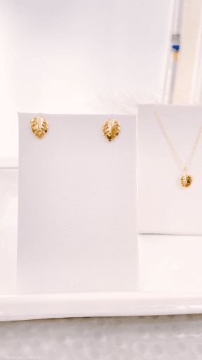 Monstera Leaf Earrings (SILVER OR GOLD) by www.thehouseofblondie.com