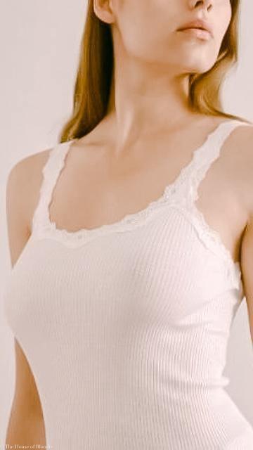 New White Rosemunde Babette Silk Lace Tank Top by www.thehouseofblondie.com