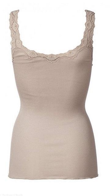 Vintage Powder Rosemunde Silk Lace Tank Top by www.thehouseofblondie.com