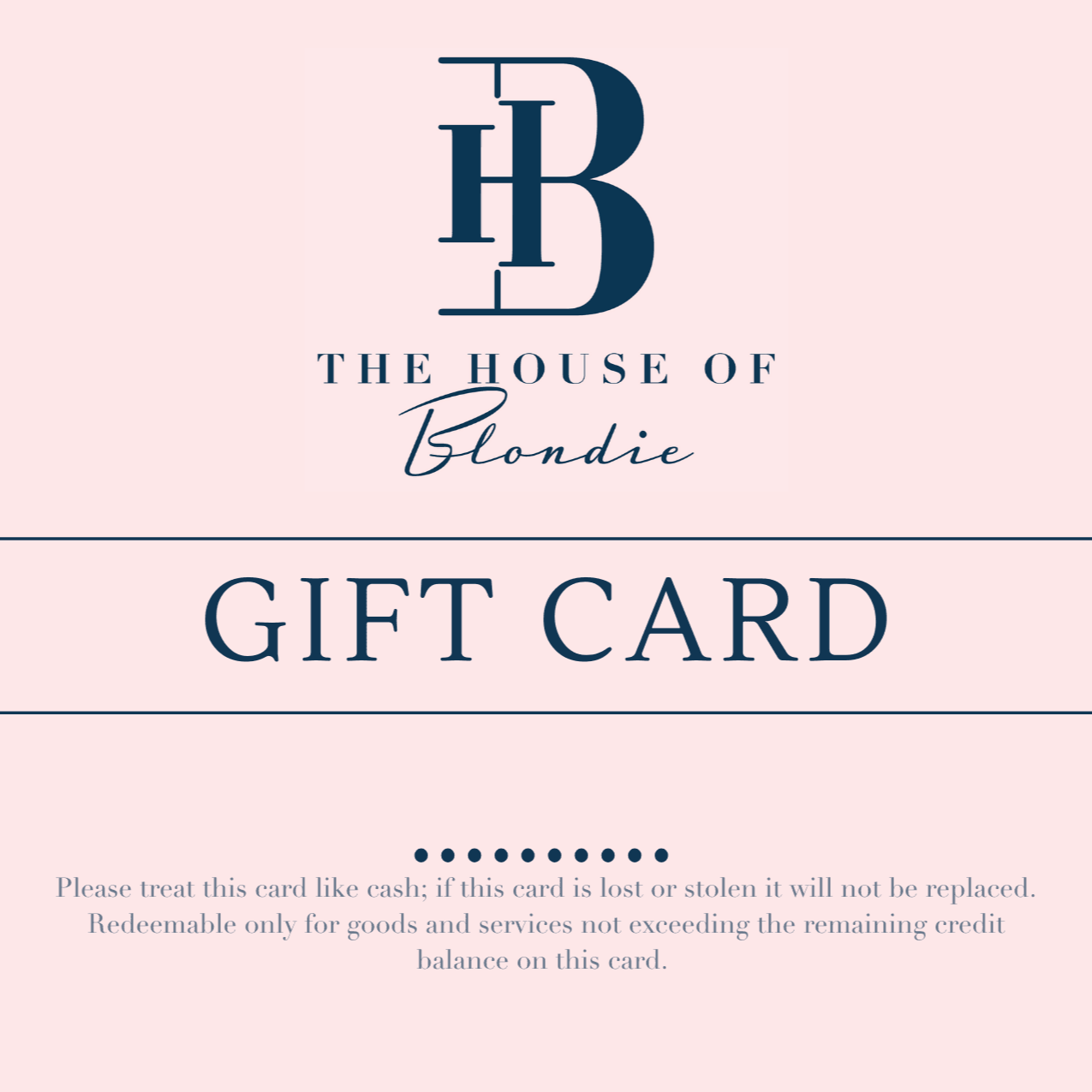 Virtual Gift Cards by www.thehouseofblondie.com