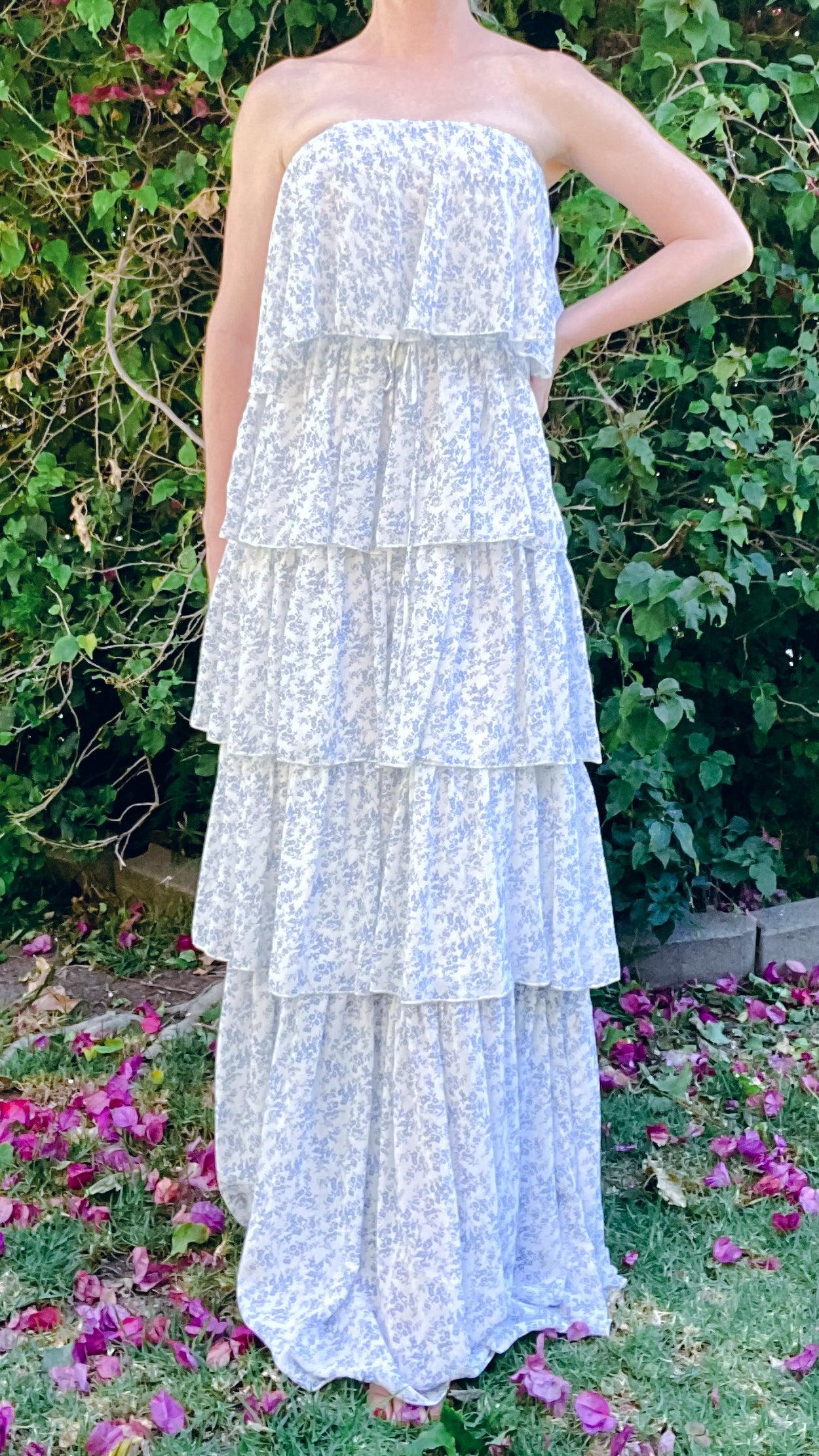 Bree Floral Tiered Maxi Summer Dress. Shop at www.thehouseofblondie.com