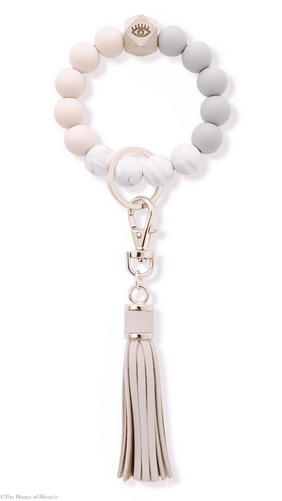 Beaded Bangle Wristlet Bracelet Keychain by www.thehouseofblondie.com