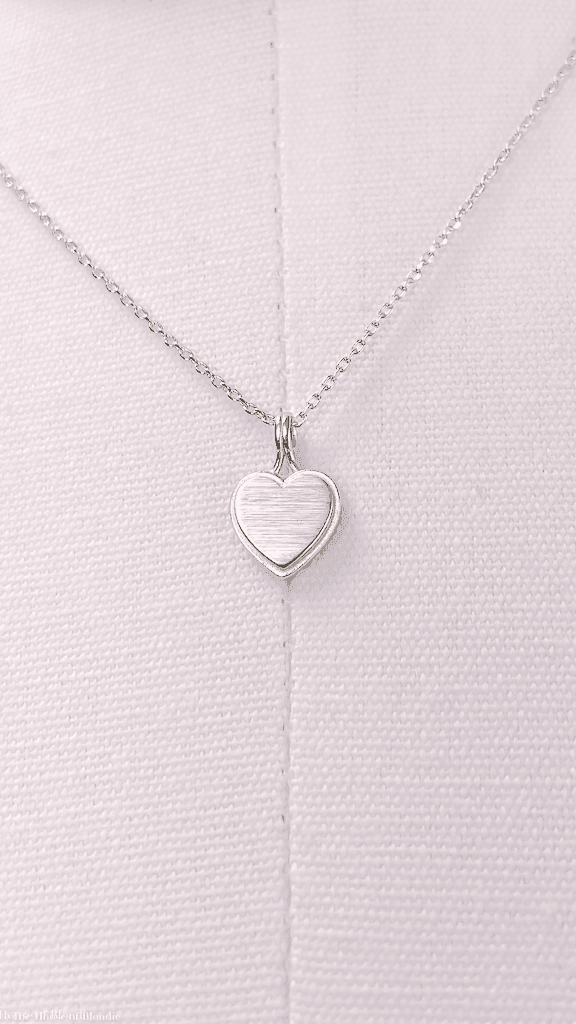 Bevel Heart Pendant Necklace (SILVER OR GOLD) by www.thehouseofblondie.com
