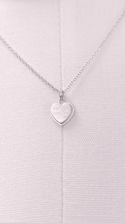 Bevel Heart Pendant Necklace (SILVER OR GOLD) by www.thehouseofblondie.com