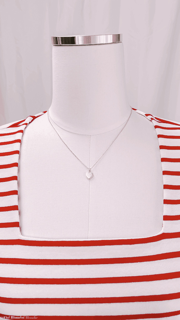 Bevel Heart Pendant Necklace (SILVER OR GOLD) by www.thehouseofblondie.com