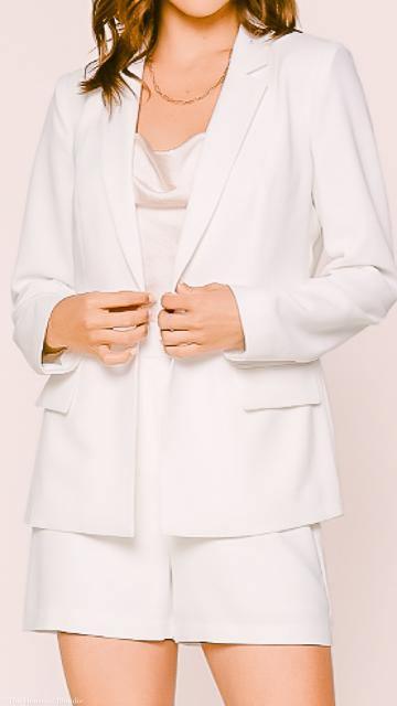 Bianca Tailored Welt Pocket Open Blazer by www.thehouseofblondie.com