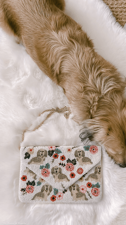 Blondie Beaded Crossbody Chain Clutch Handbag by www.thehouseofblondie.com