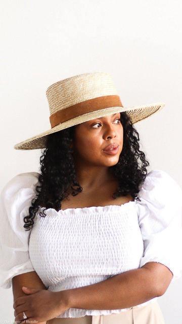 Capri Medium Straw Boater Hat by www.thehouseofblondie.com