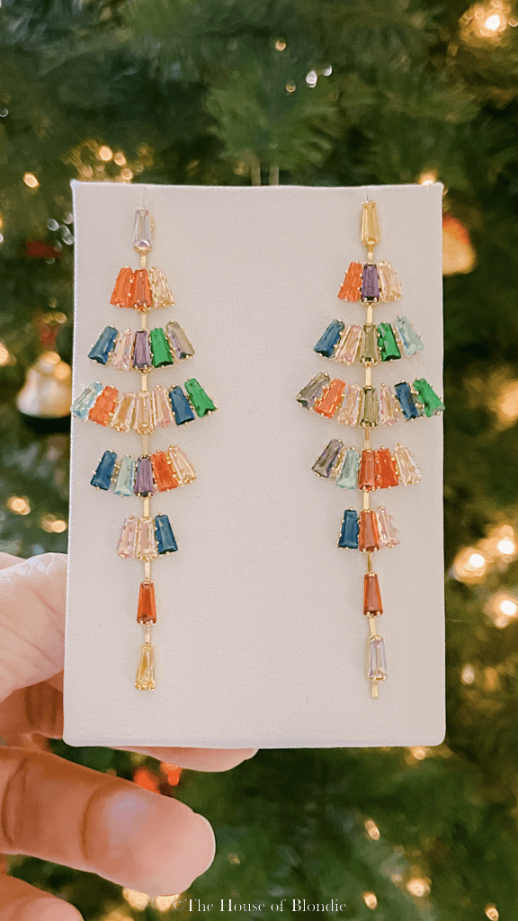 Christmas Tree Dangle Earrings by www.thehouseofblondie.com