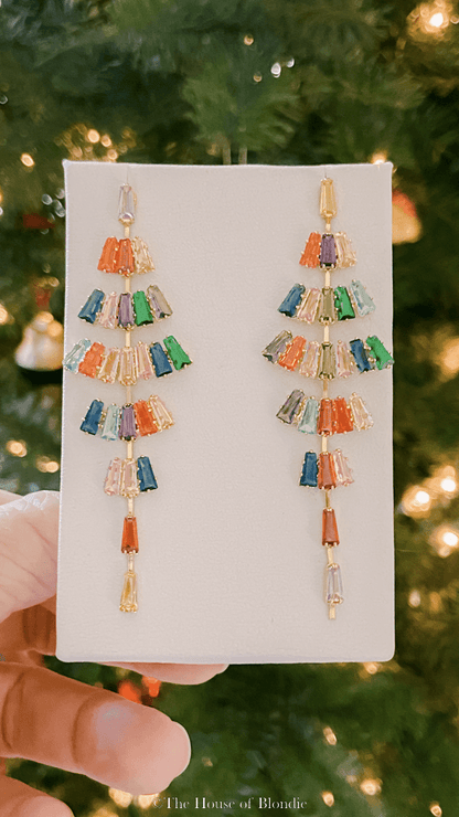 Christmas Tree Dangle Earrings by www.thehouseofblondie.com