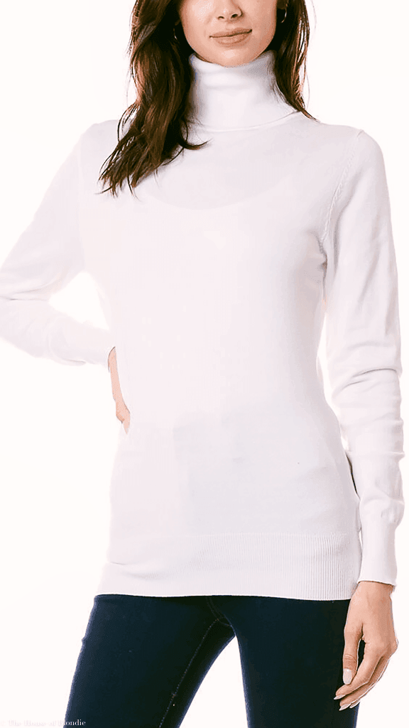 Clarissa Lightweight Long Sleeve Turtleneck Sweater(4 COLORWAYS) by www.thehouseofblondie.com