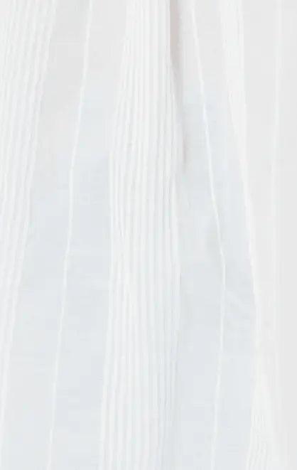 Emma Ruffle Neck Peasant Sleeve Striped Blouse by www.thehouseofblondie.com