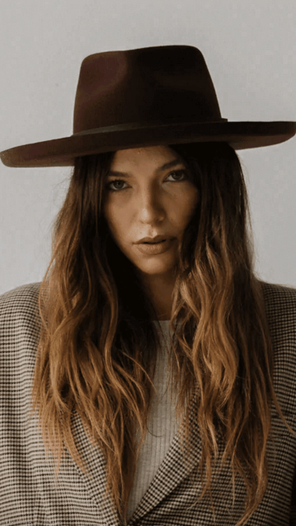 Gigi Pip Luca Pencil Brim Teardrop Fedora - Dark Cherry by www.thehouseofblondie.com