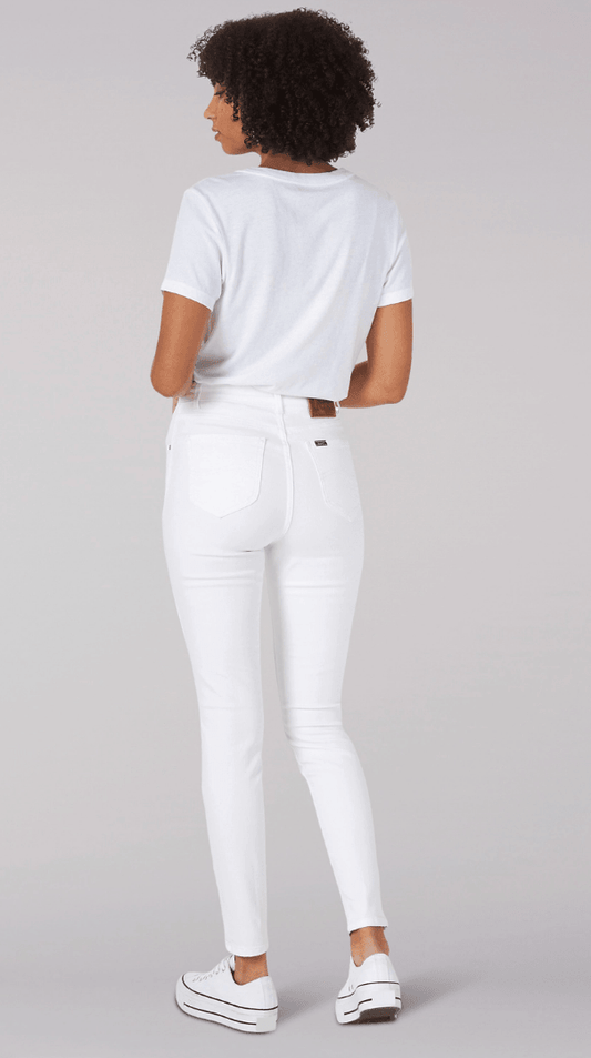 Lee Cate High Rise Skinny White Jeans by www.thehouseofblondie.com