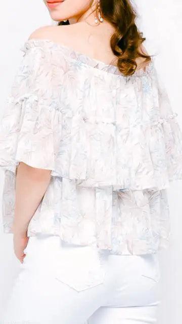 Leila Tropical Off The Shoulder Top by www.thehouseofblondie.com