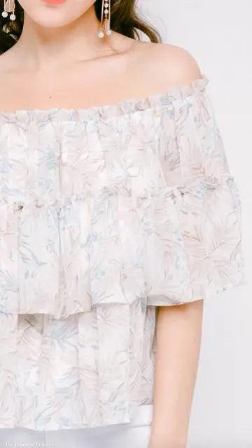 Leila Tropical Off The Shoulder Top by www.thehouseofblondie.com