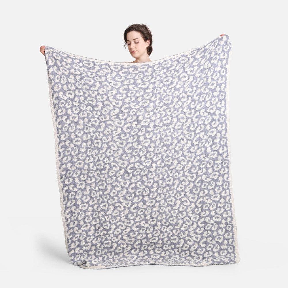 Luxe Reversible Grey Leopard Blanket by www.thehouseofblondie.com