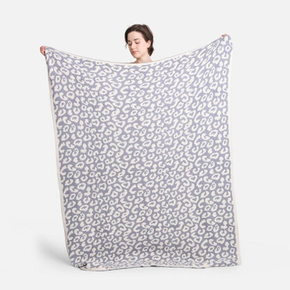 Luxe Reversible Grey Leopard Blanket by www.thehouseofblondie.com
