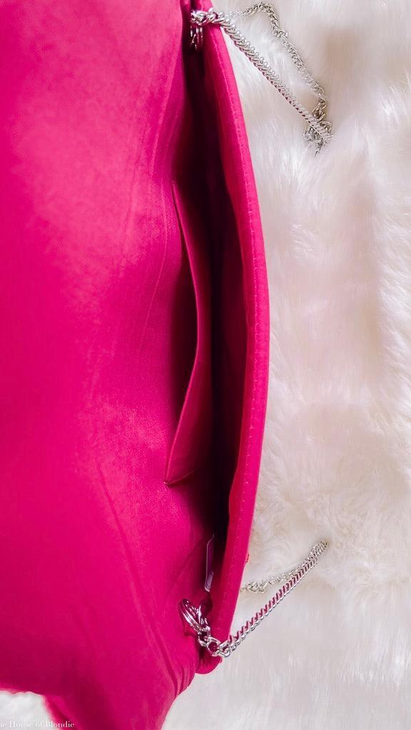 Red Roses On Pink Beaded Clutch by www.thehouseofblondie.com