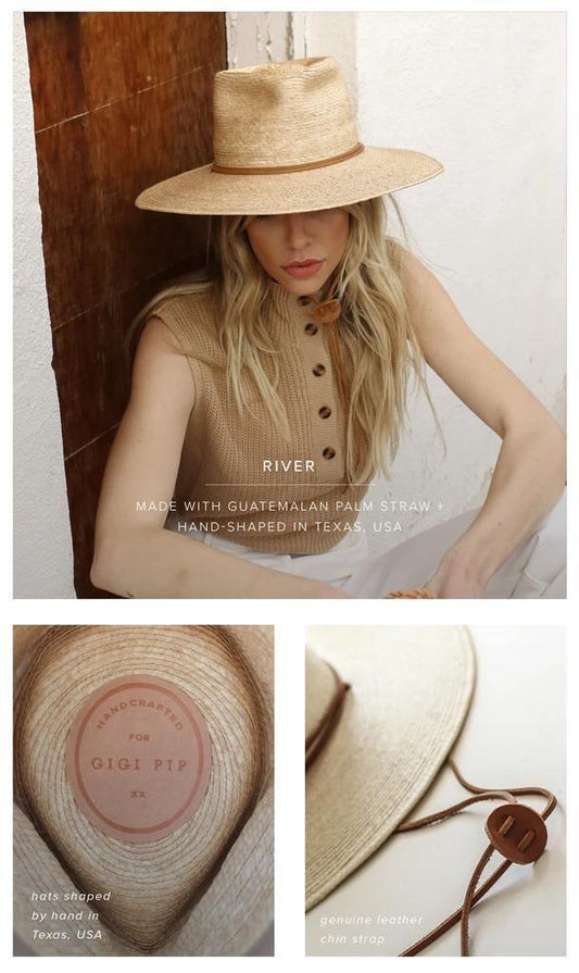 River Guatemalan Palm Straw Rancher Hat by www.thehouseofblondie.com