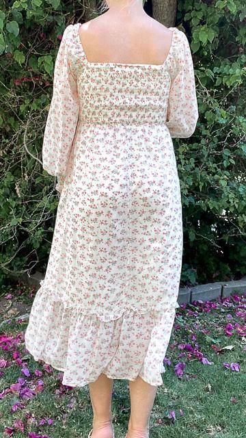 Tallulah Square Neckline Ditsy Floral Midi Dress by www.thehouseofblondie.com