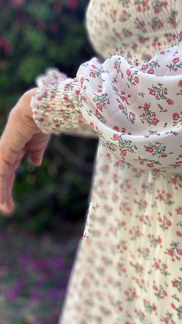 Tallulah Square Neckline Ditsy Floral Midi Dress by www.thehouseofblondie.com