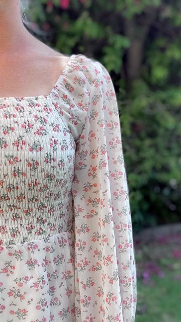 Tallulah Square Neckline Ditsy Floral Midi Dress by www.thehouseofblondie.com