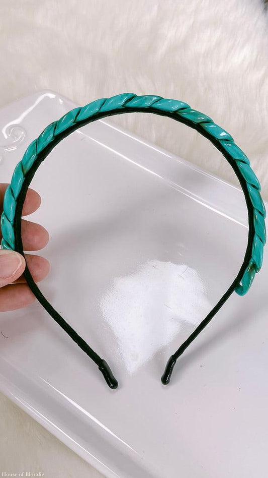 Teal Turquoise Chain Headband by www.thehouseofblondie.com