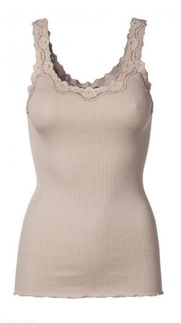 Vintage Powder Rosemunde Silk Lace Tank Top by www.thehouseofblondie.com